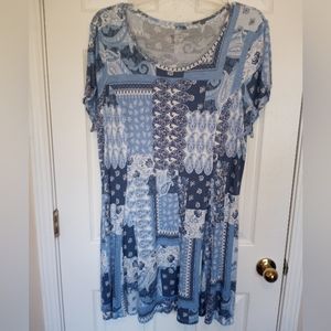 New Directions Print Dress Size 1X